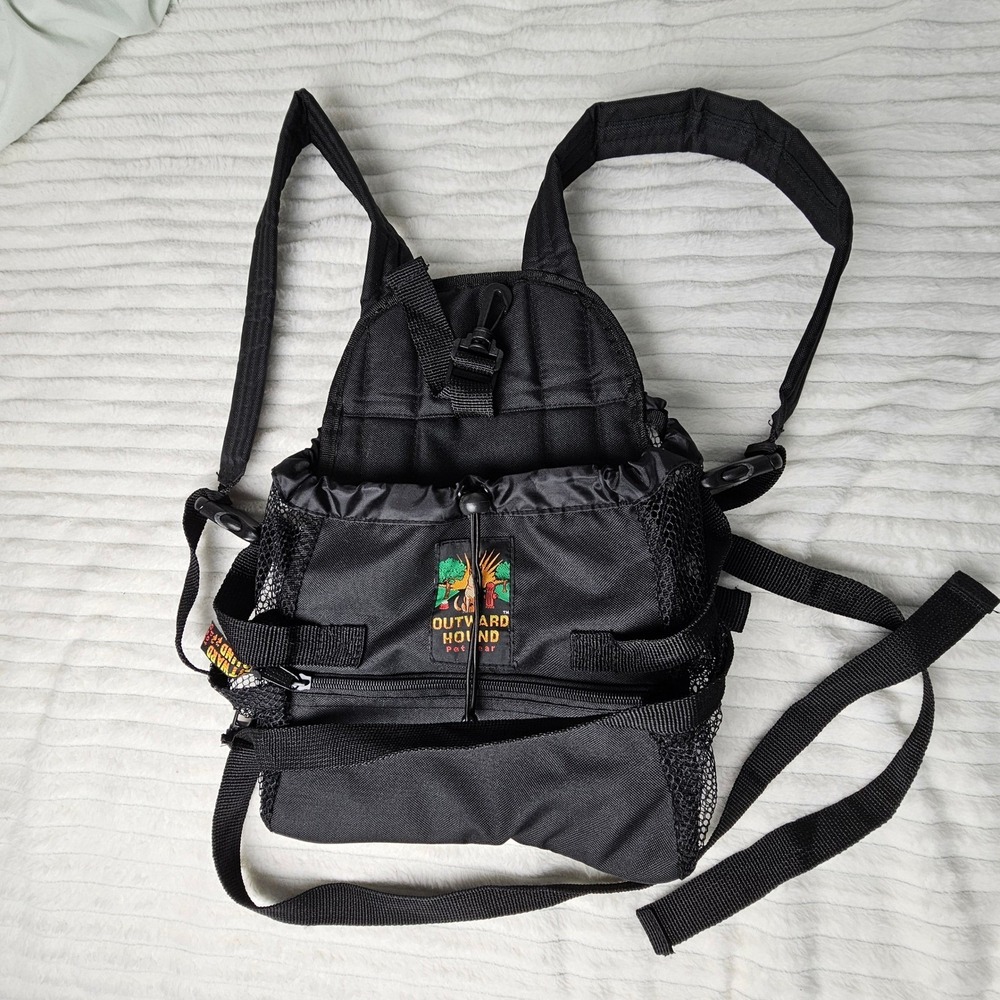 Outward Hound Small Dog Front Carrier‎ Black Adjustable Straps Pet Travel Bag